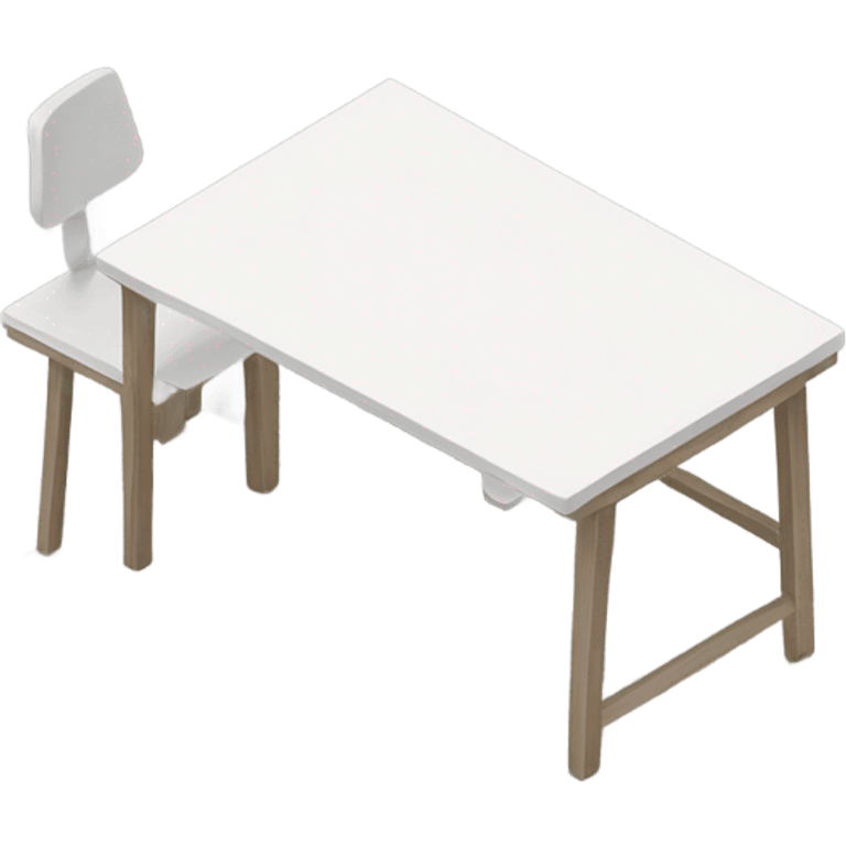 minimalist-clean-desk-with-grey-white-wood-colorway-no chair-front perspective emoji