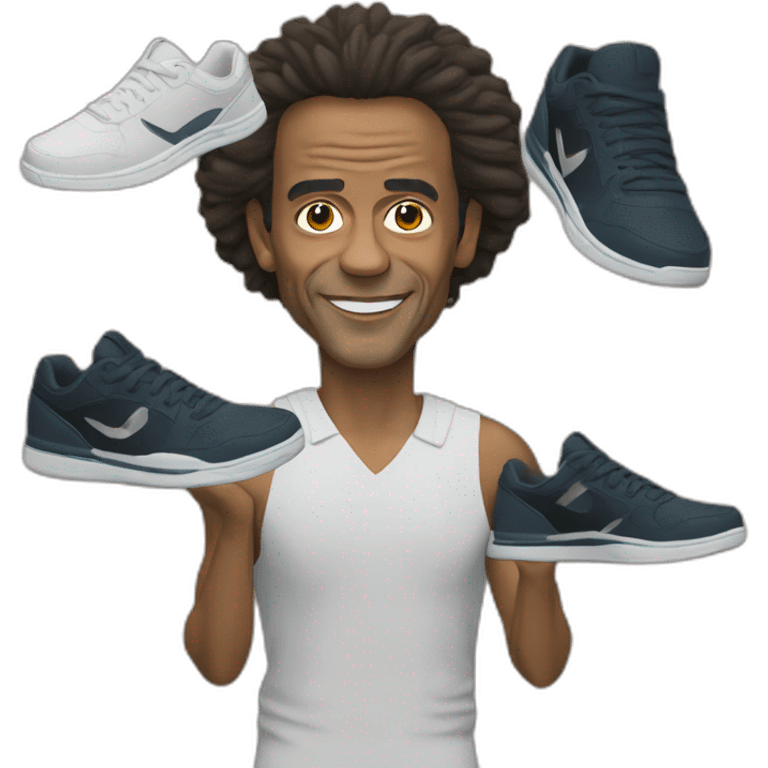 Yannick noah with shoes emoji