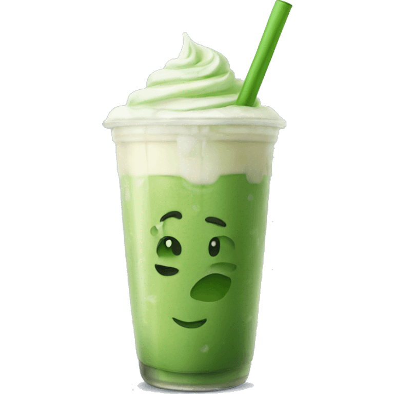 Iced matcha latte emoji