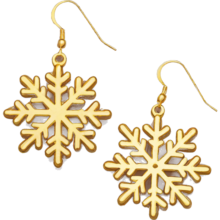 gold snowflake earrings emoji