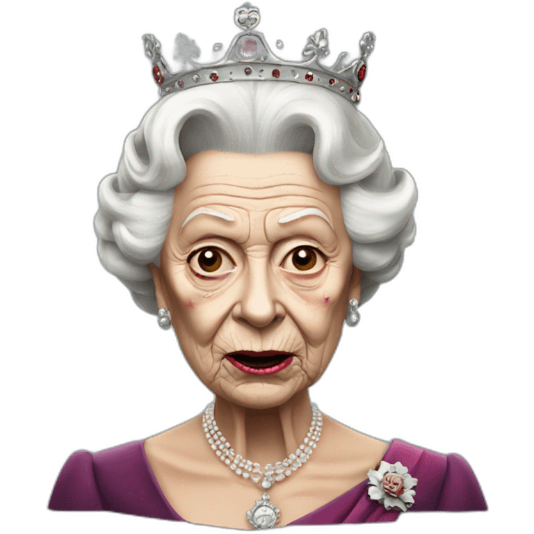 Zombie queen elizabeth ii emoji