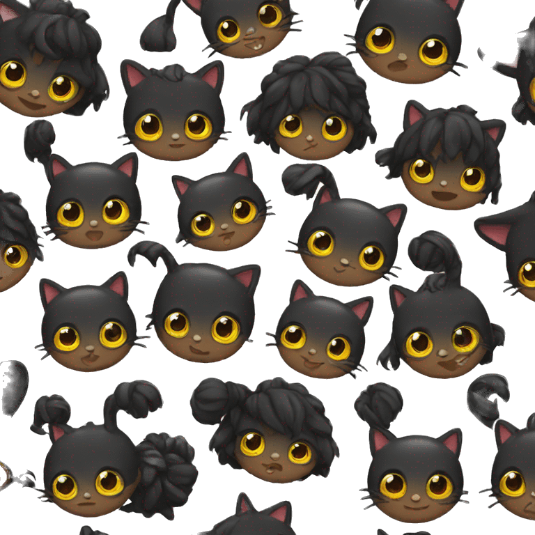 Black Autism Creature with cat ears emoji