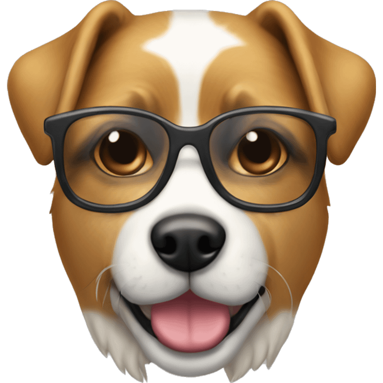 Perro con gafas emoji