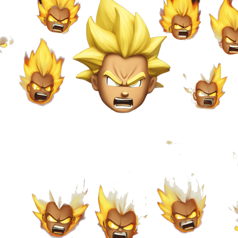 Intensely fierce super saiyan flames  emoji