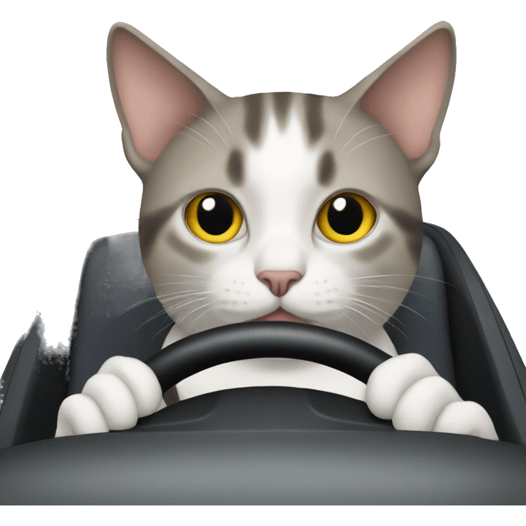 Cat driving  emoji