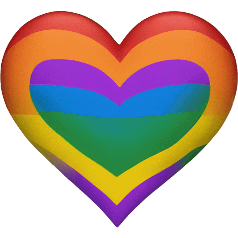 Gay flag as a heart emoji