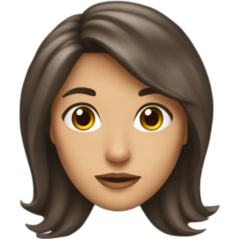 Femme brune friser  emoji