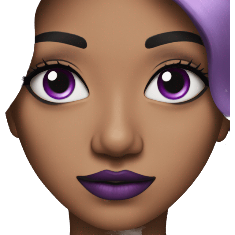 Purple makeup emoji