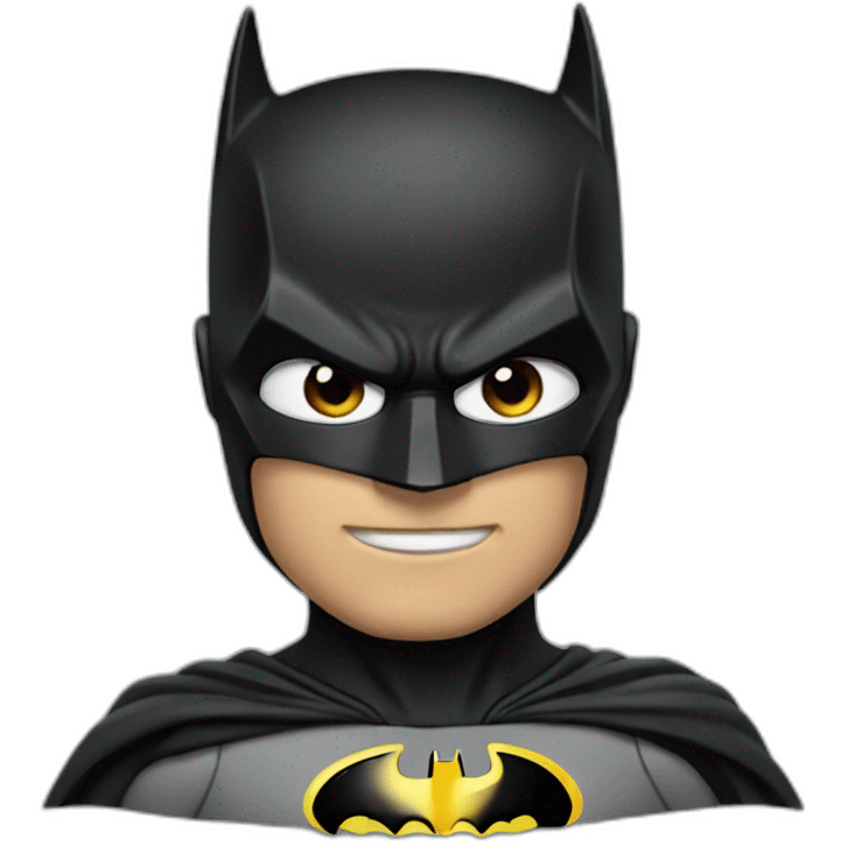 Batman with jawline visible emoji