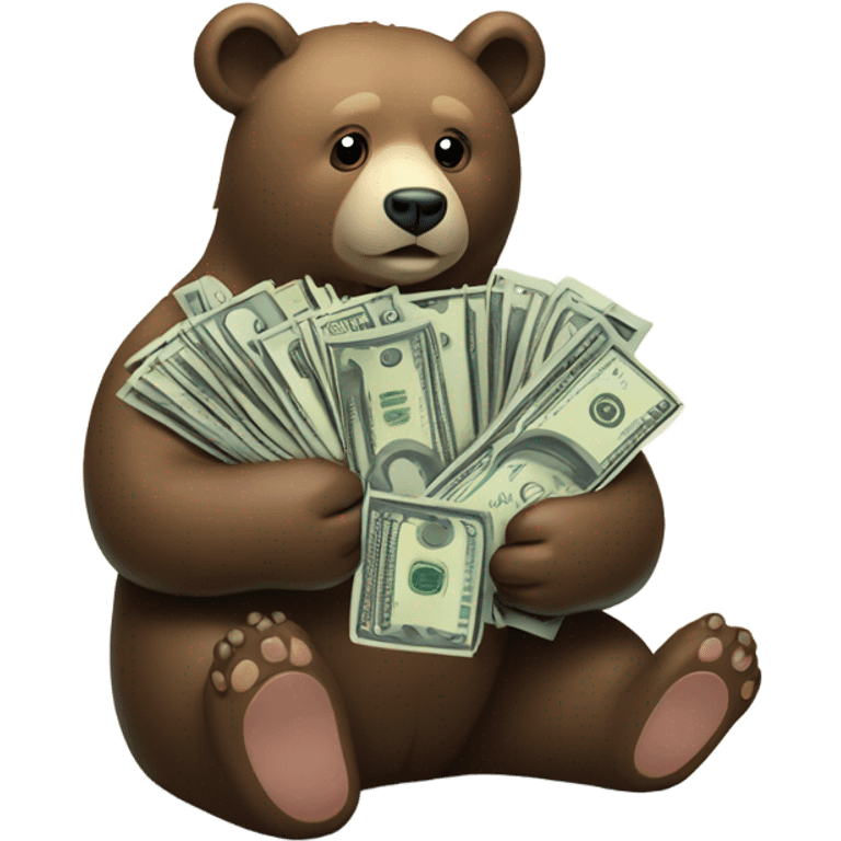 Bear with money emoji