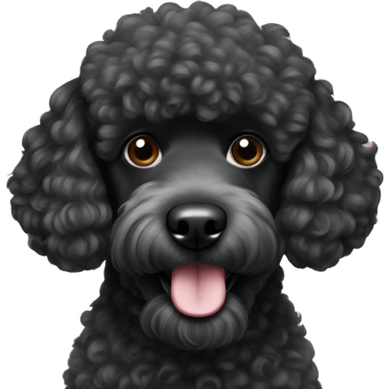 One black poodle emoji