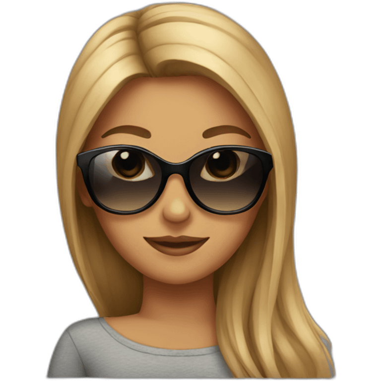 Girl with sunglasses emoji