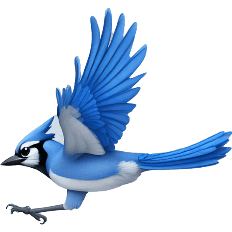 Flying Blue Jay Bird emoji