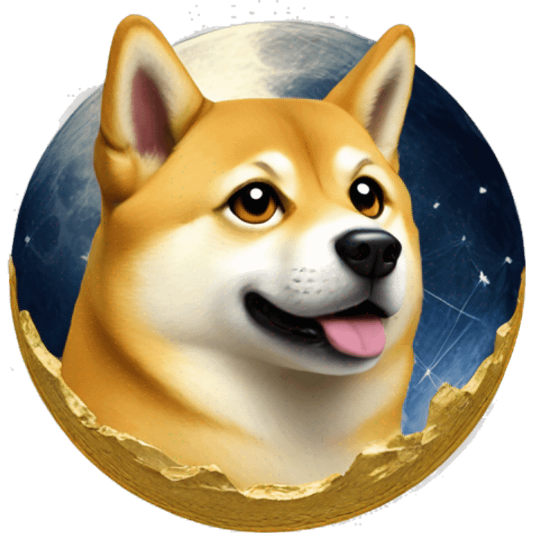 dogecoin to the moon emoji