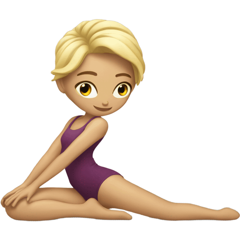 someone doing the splits blonde  emoji