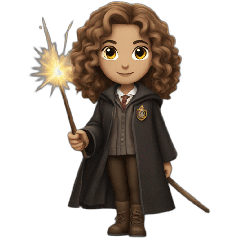 Hermione Granger with wand emoji