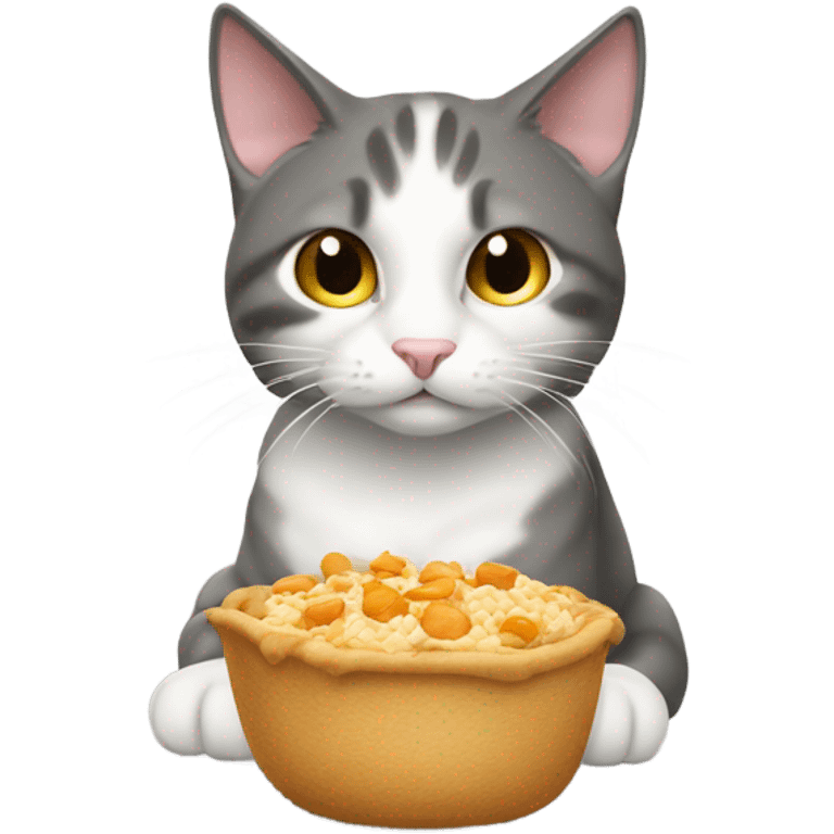 Cat eating somdthing emoji