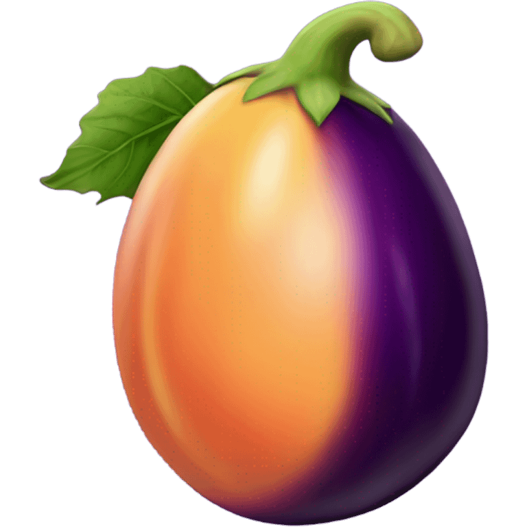 eggplant in peach  emoji