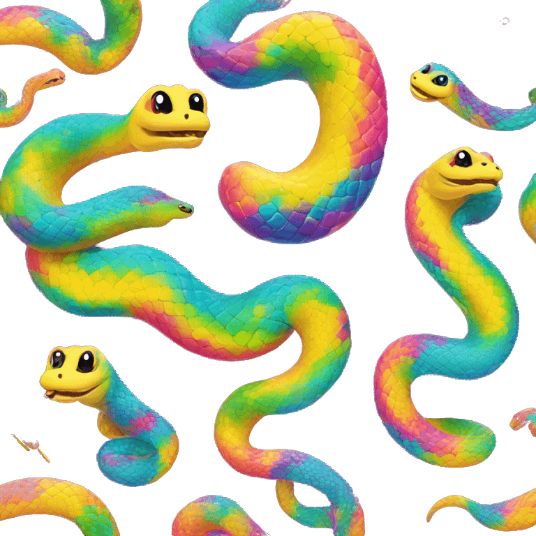 Lisa frank snake  emoji