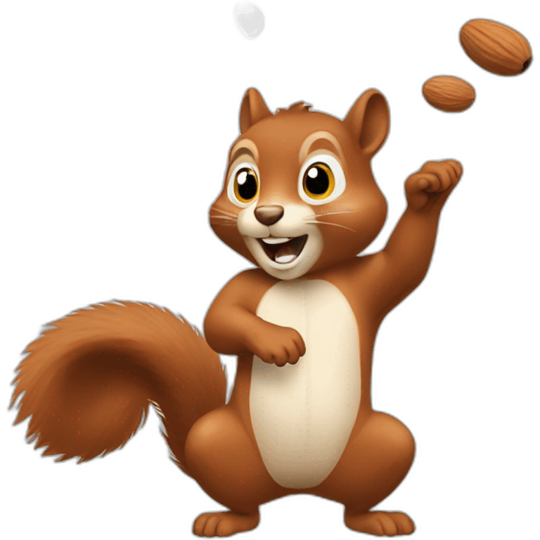 squirrel catching falling nut emoji