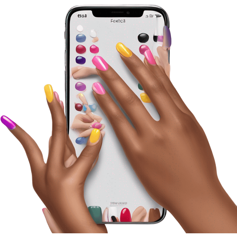 Pretty nails being painted  emoji