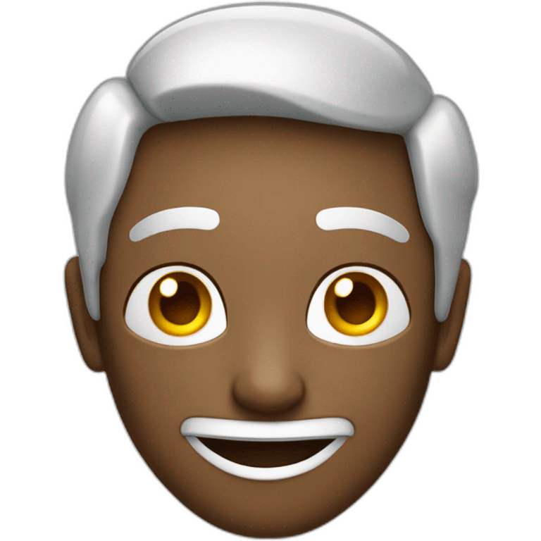 Imaginen un emoji sonriente con ojos brillantes y una expresión de entusiasmo emoji