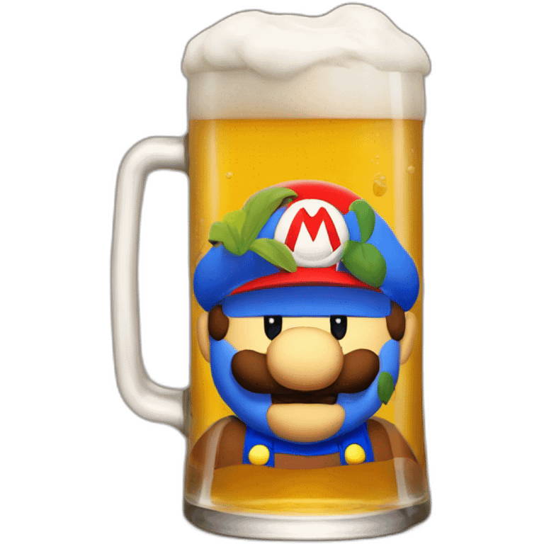 Mario - bois - une - biere emoji