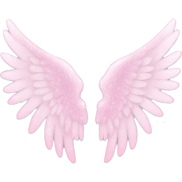 Light pink sparkly angel wings soft emoji