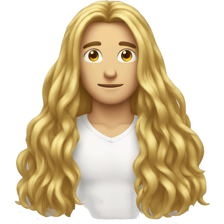 Long hair male emoji