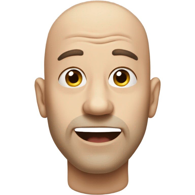 Smelly breath bald man emoji