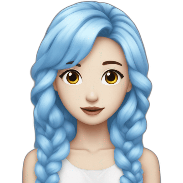 Jinsoul blue hair emoji