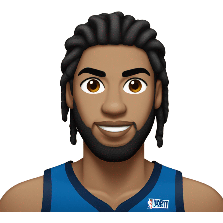 Anthony Davis Dreadlocks eyebrows Dallas mavericks number 3 emoji