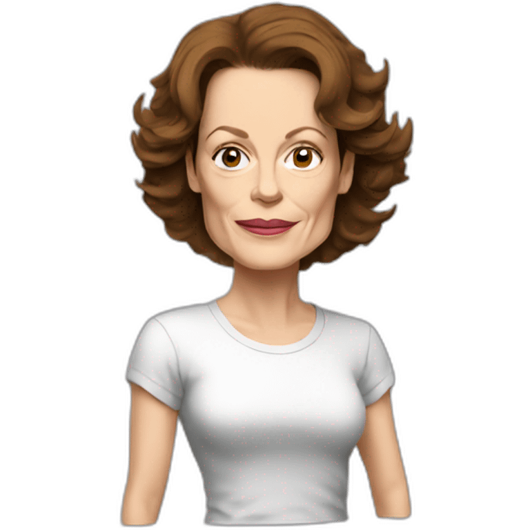 sigourney weaver cartoon wearing tee emoji