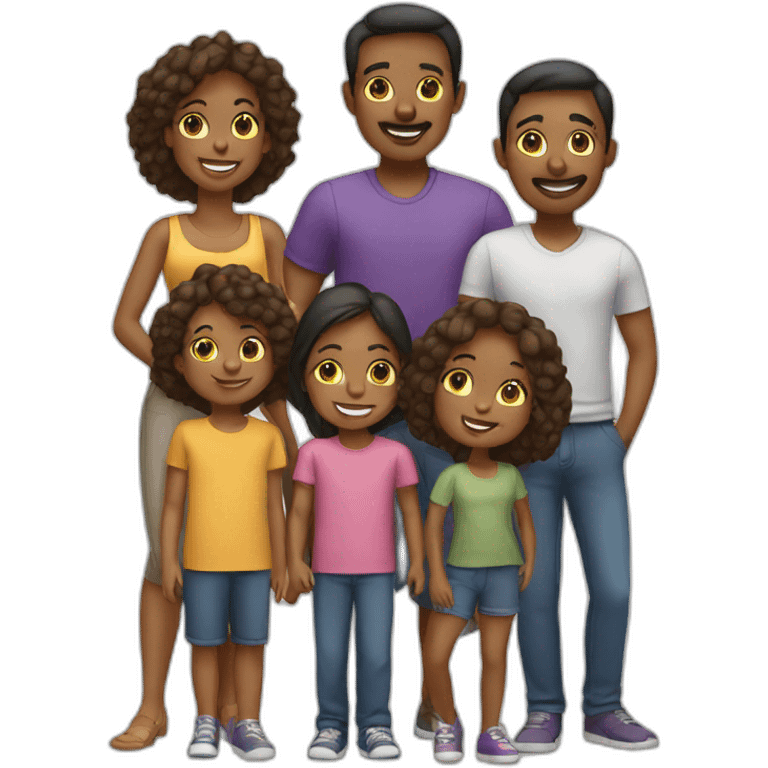 a family with young kids emoji