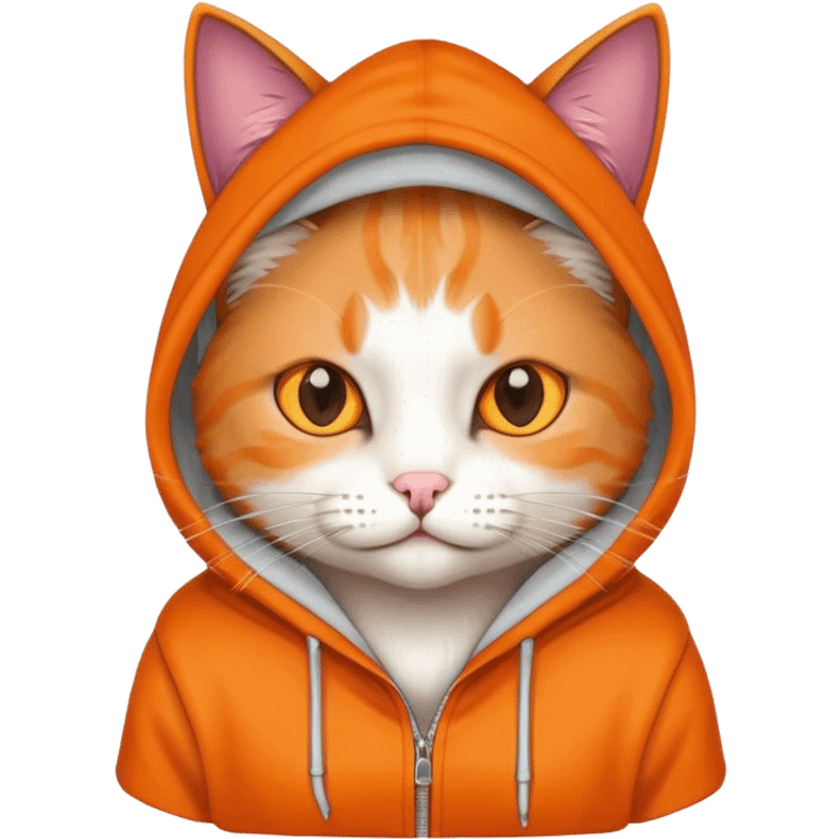 Cat wearing a hoodie emoji