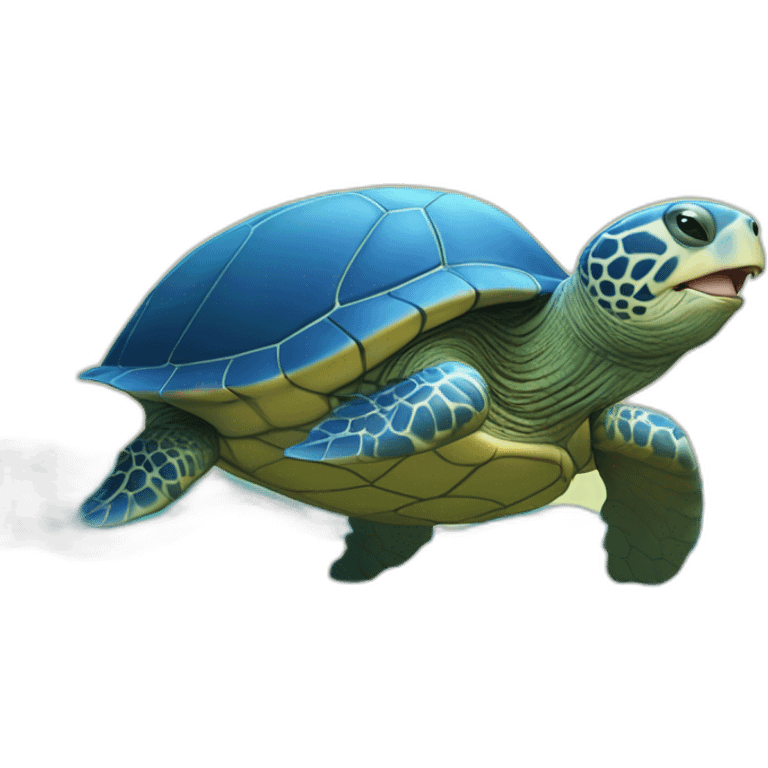 Tortue sur une baleine emoji