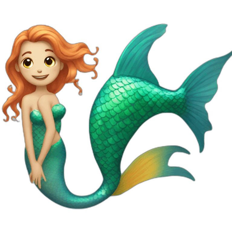 a fish being a mermaid emoji