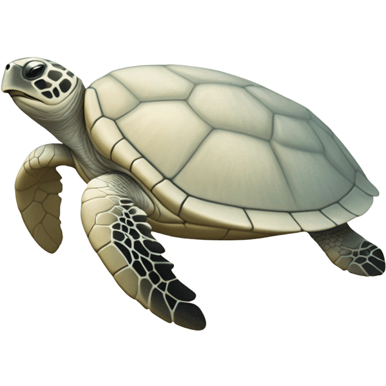 White Pastel sea turtle emoji