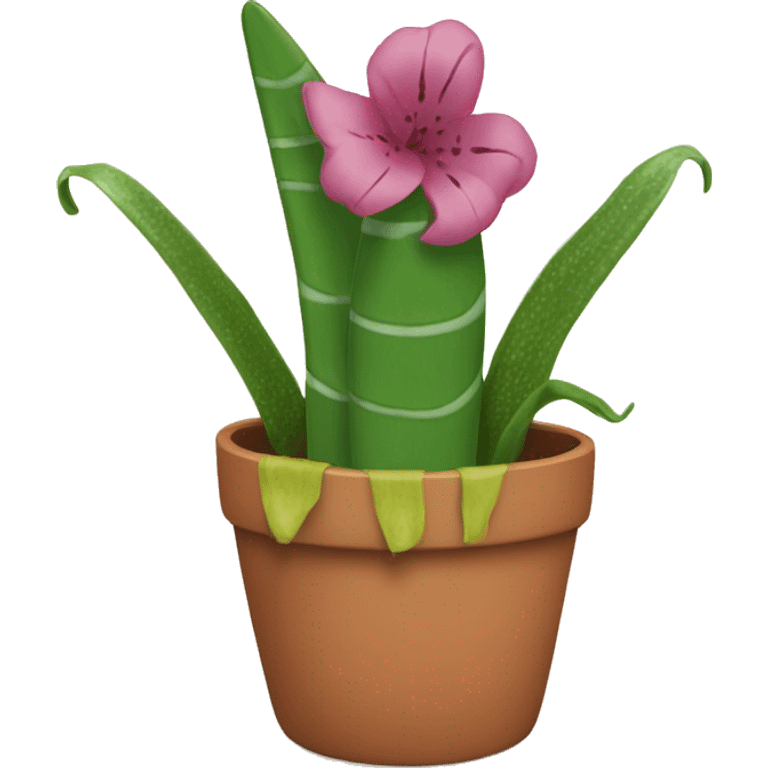 mother-in-law's tongue in a flowerpot emoji