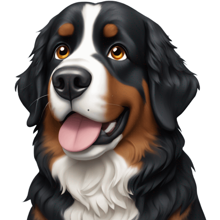 A Bernese mountain dog emoji