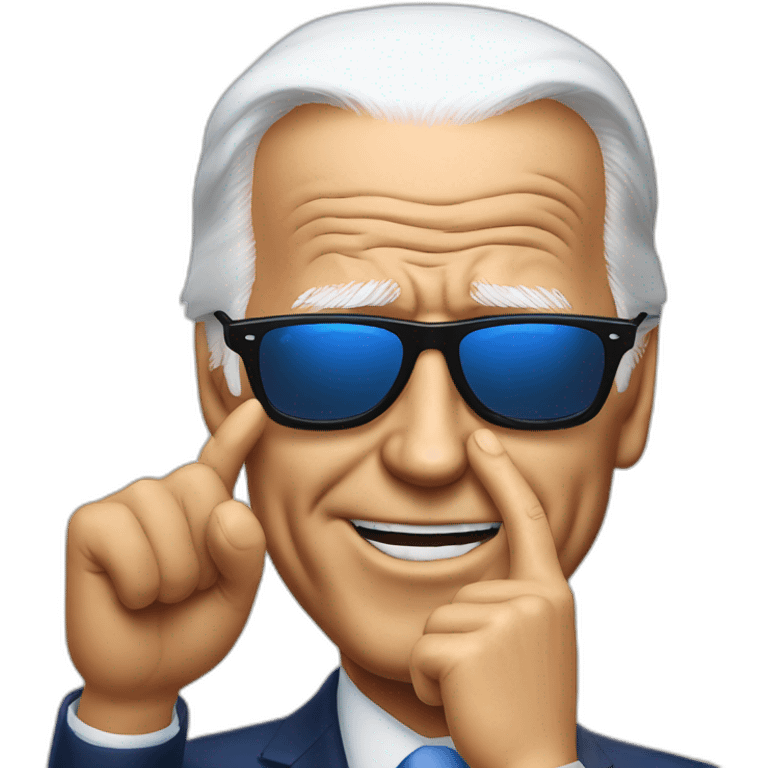 Joe biden snaps Fingers sunglass emoji