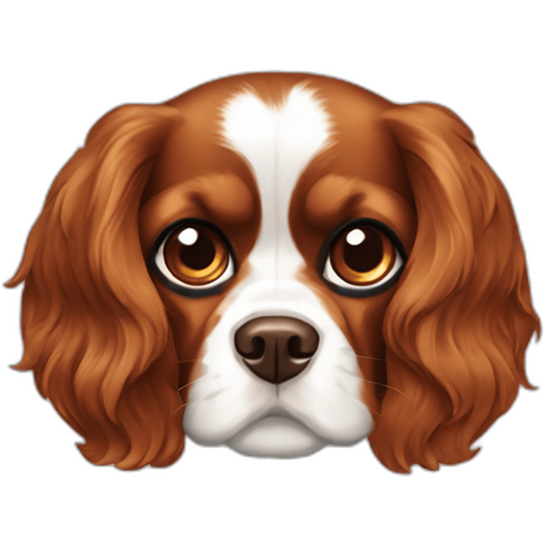 completely brown cavalier king Charles spaniel emoji