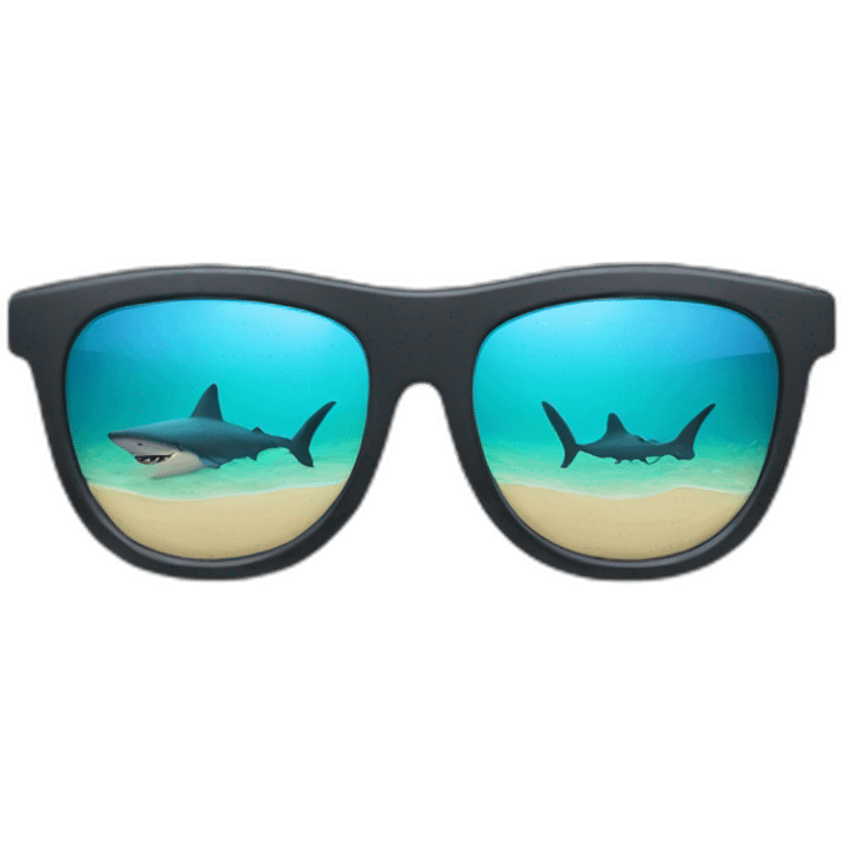 Shark sunglass emoji