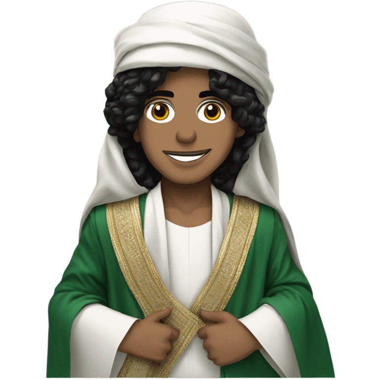 Michael Jackson wearing a Saudi dress emoji