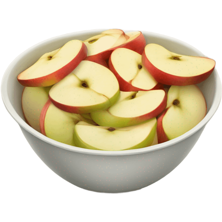 Apple slices in a bowl emoji