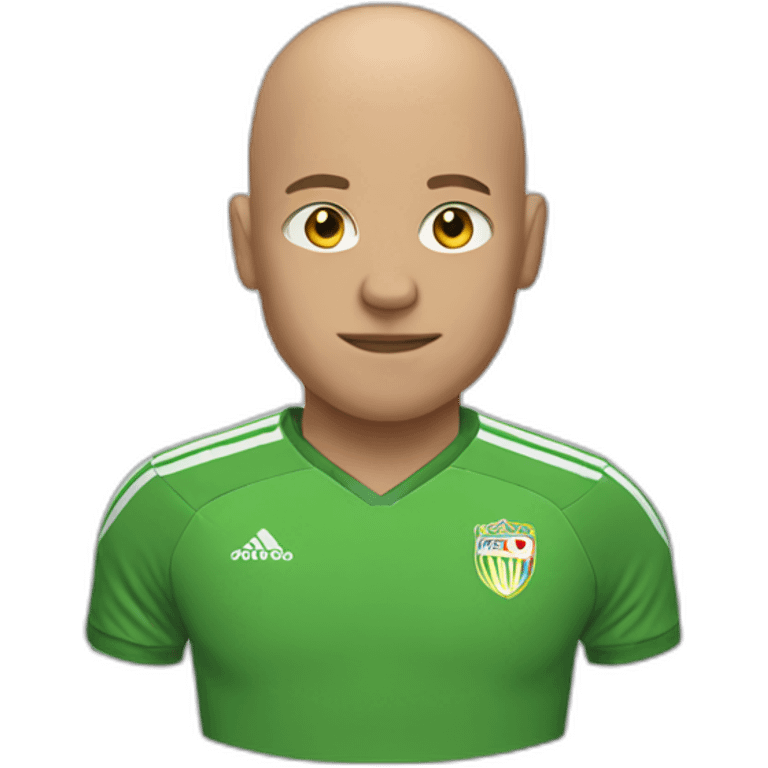 Bald soccer player emoji