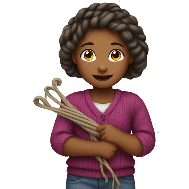 A girl who doing a skein care emoji