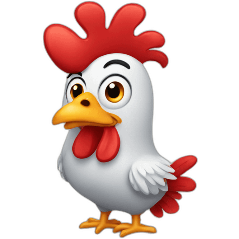 cute red rooster emoji