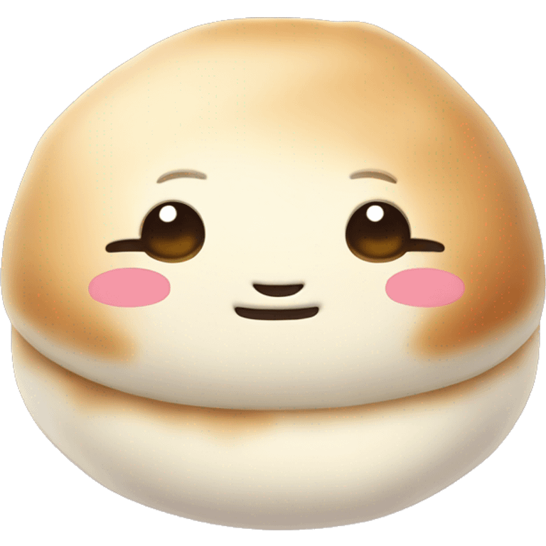 Kawaii steamed bun emoji