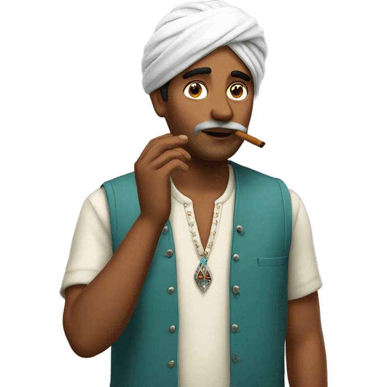 Indian guy smoking emoji